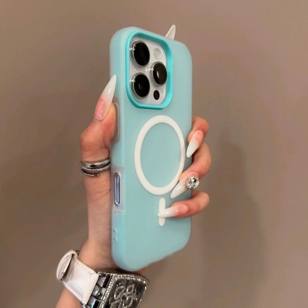 Luxury Candy Color 2 IN 1 Magsafe Case for iPhone 16 15 14 13 12 11 Pro Max Plus Magnetic Wireless Charge Clear Matte Soft Cover