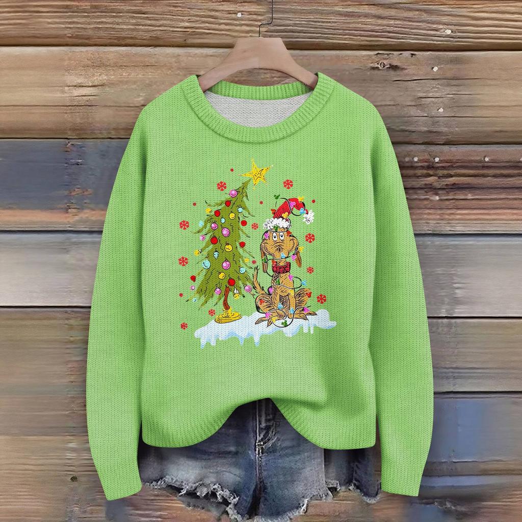 Women's Fashion Casual Long Sleeve Neck Sweater Pullover Top
