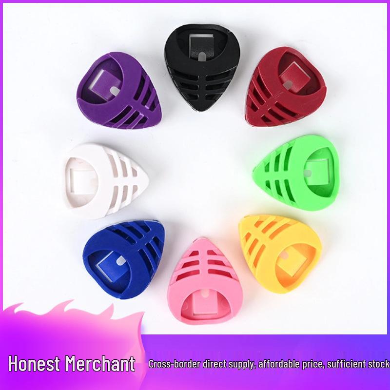 Heart-shaped ABS Guitar Pick Holder - Colorful Musical Instrument Pick Storage Accessory