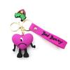 Silicone Soft Rubber 3D Rabbit Bad Bunny Keychain Heart Pendant Jewelry Fashion Halloween Pumpkin Christmas Key Pendant Gifts