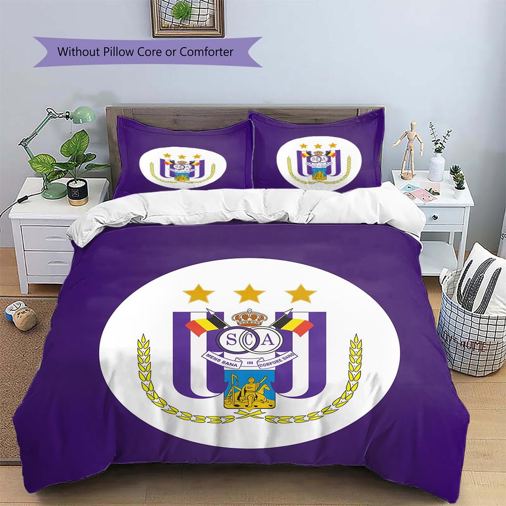 RSC Anderlecht  Pattern Bedding Quilt Set  Home Decoration  Gift (1 * duvet cover + 2 * pillowcase  without core)