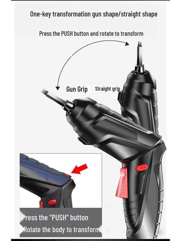Rechargeable Multifunctional Handheld Electric Screwdriver with Impact Drill and Lithium Battery