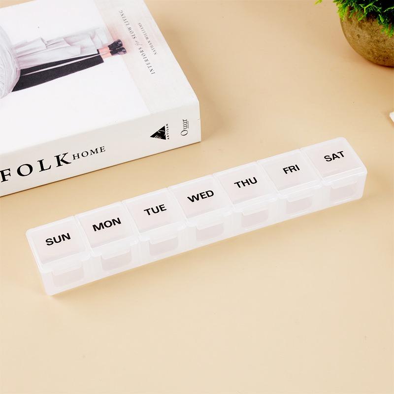 

New Premium Portable Weekly Pill Cases 7 Day 7 Grids Pill Organizer Storage Box Container Travel for Medicine Vitamins Fish Oils