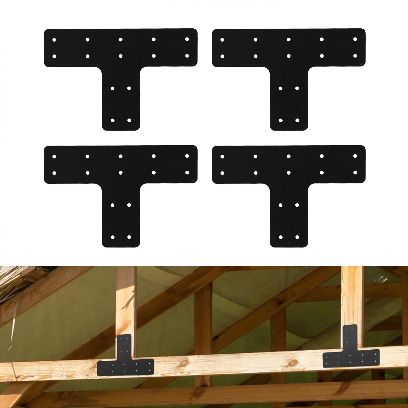 Supports de poteau en forme de T pour bois de 4x4 6x6