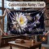 Fantasy Magic Theme Throw Blanket Custom Name Text Personalized Blanket Soft Cozy Blanket for Home Sofa Bed