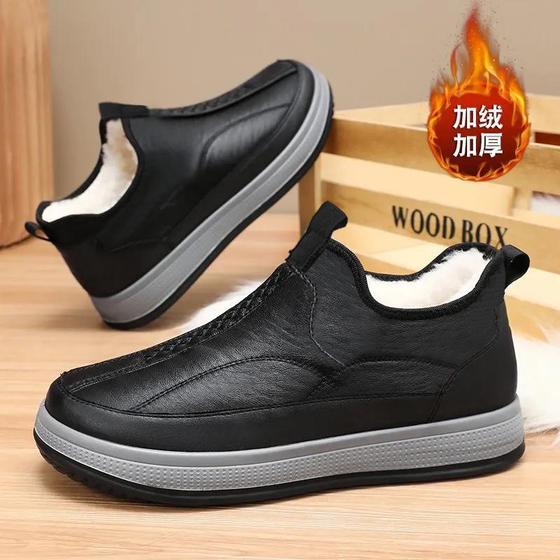 Men's Shoes 2025 New Winter Old Beijing Cloth Shoes Men's Cotton Shoes Soft Soled Warm Dad Shoes Boots