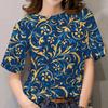 T-shirt Estiva da Donna Stampa Barocca 3D Manica Corta Lusso Moda Ragazza Top Tee Harajuku Tshirt Abbigliamento Taglie Forti Y2k