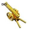 Mini Alloy Cannon Figurine Realistic Miniature Artillery Launcher Model Statue Sculpture Collection Toy Home Office Desktop Decoration Ornament
