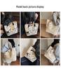 Autumn Winter Lightweight Canvas Tote Bag - Versatile Large Capacity Shoulder Bag for Women and College Students