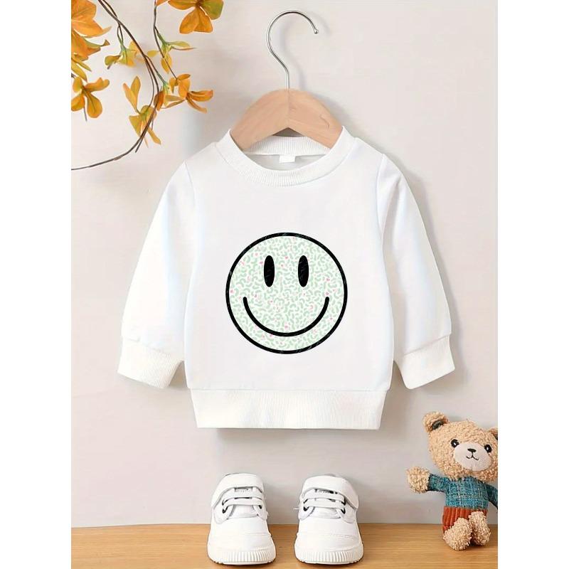 Cute and Lovely Printed Pattern, Soft and Skin Friendly Baby Girl Spring Autumn Baby Thin Versatile Round Neck Hoodie