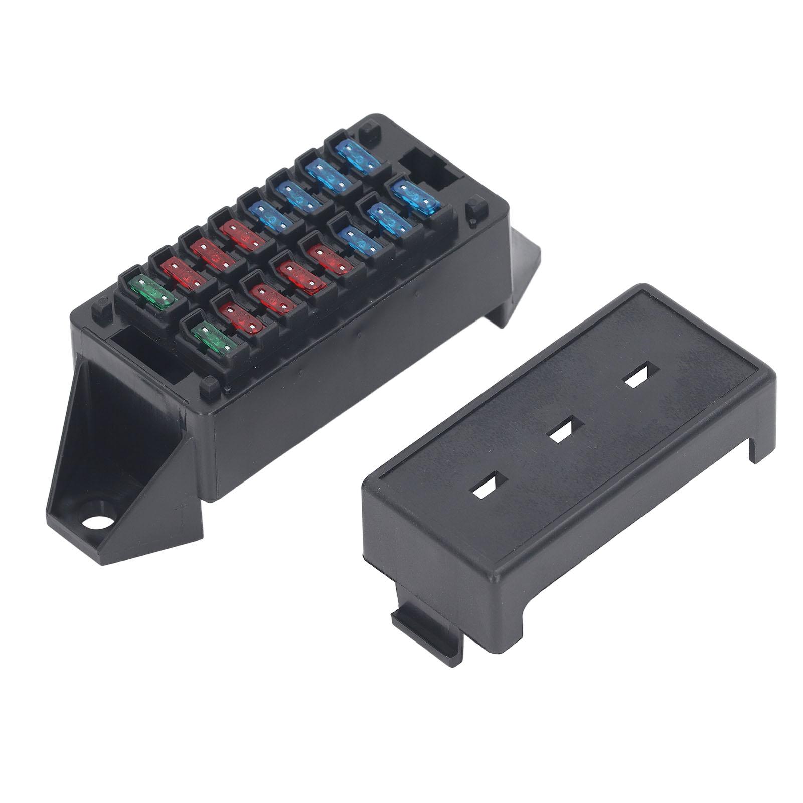 

Автомобильный блок предохранителей на 16 выводов Мини Высокотемпературный 16 шт. Предохранитель 32 Проволочные клеммы Держатель Комплект