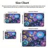 Glowing Dandelion Galaxy Area Rug, Neon Constellation Carpet for Living Room, Non-slip Starry Sky Floor Mat for Bedroom Decor