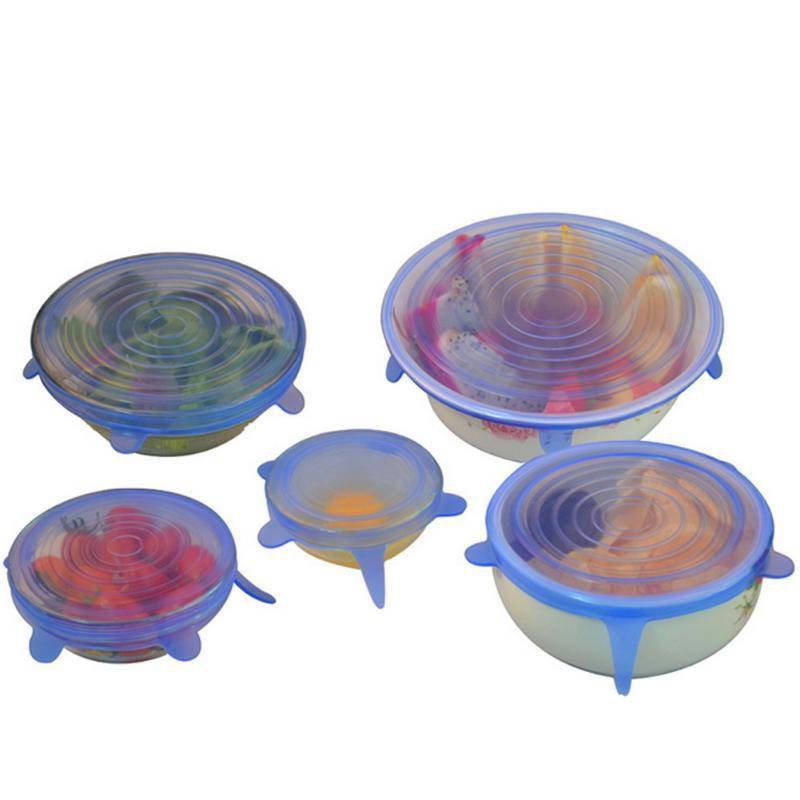 Source European Standard Silicone Six-piece Set Fresh-keeping Cover Stretch Bowl Cover Refrigerator Microwave Seal Fresh-keeping Film