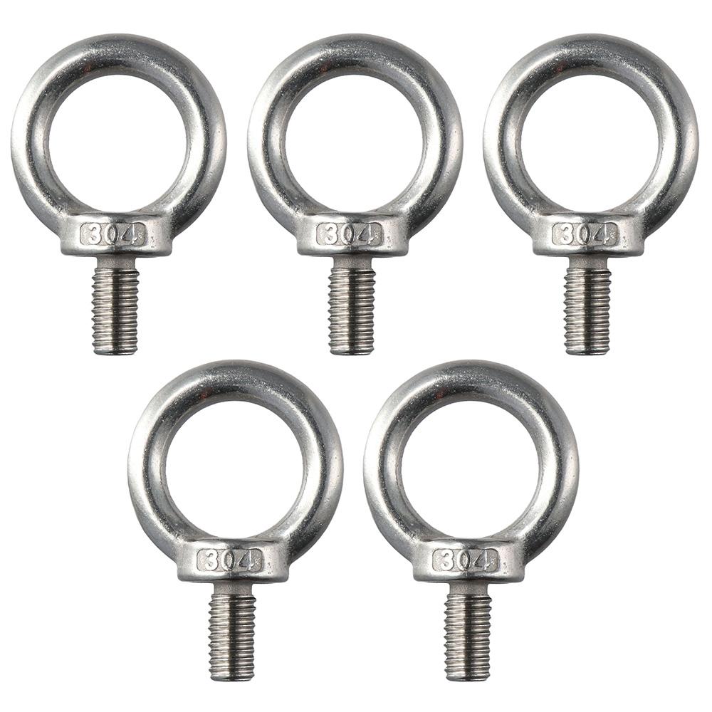 

5шт серебряные резьбовые рым-болты M10 подъемные рым-болты прочные плечевые рым-болты морского класса