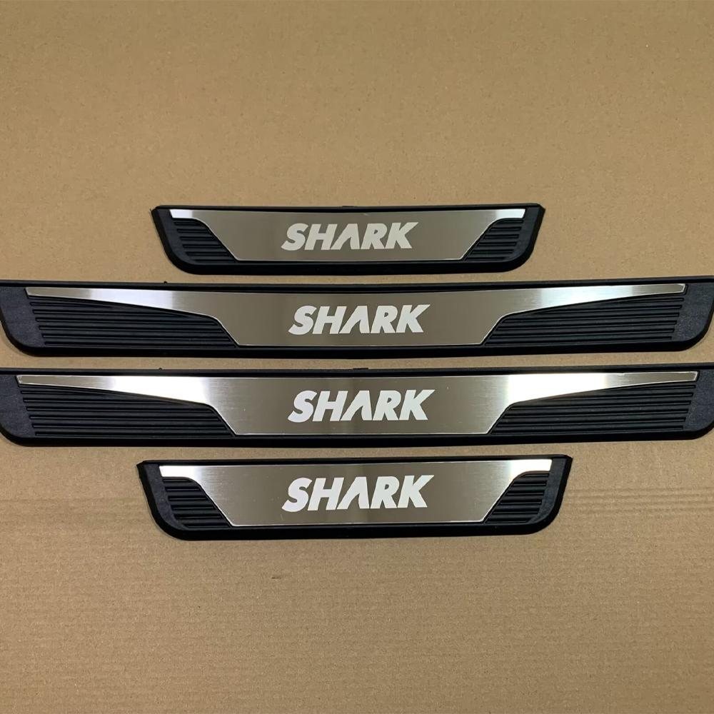 For BYD Shark 6 2024 2025 Car Door Sill Scuff Plate Pedal Cover Trim Accessories Exterior Threshold Protector Auto Stickers