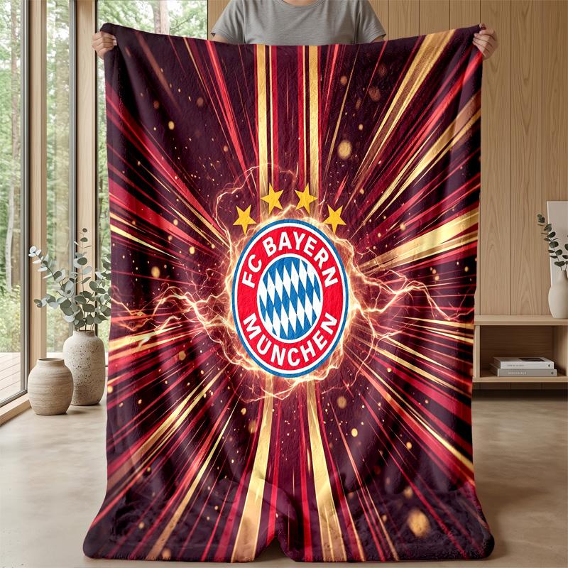 Bayern Munich Theme Blanket Soft Flannel Blanket Plush Throw Blanket Cozy Sofa Bed Blanket for Home Decor