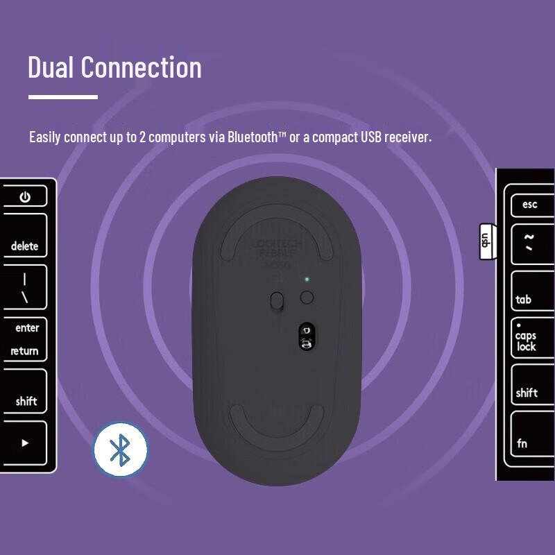 Logitech PEBBLE Dual-Mode Wireless Bluetooth Silent Mouse