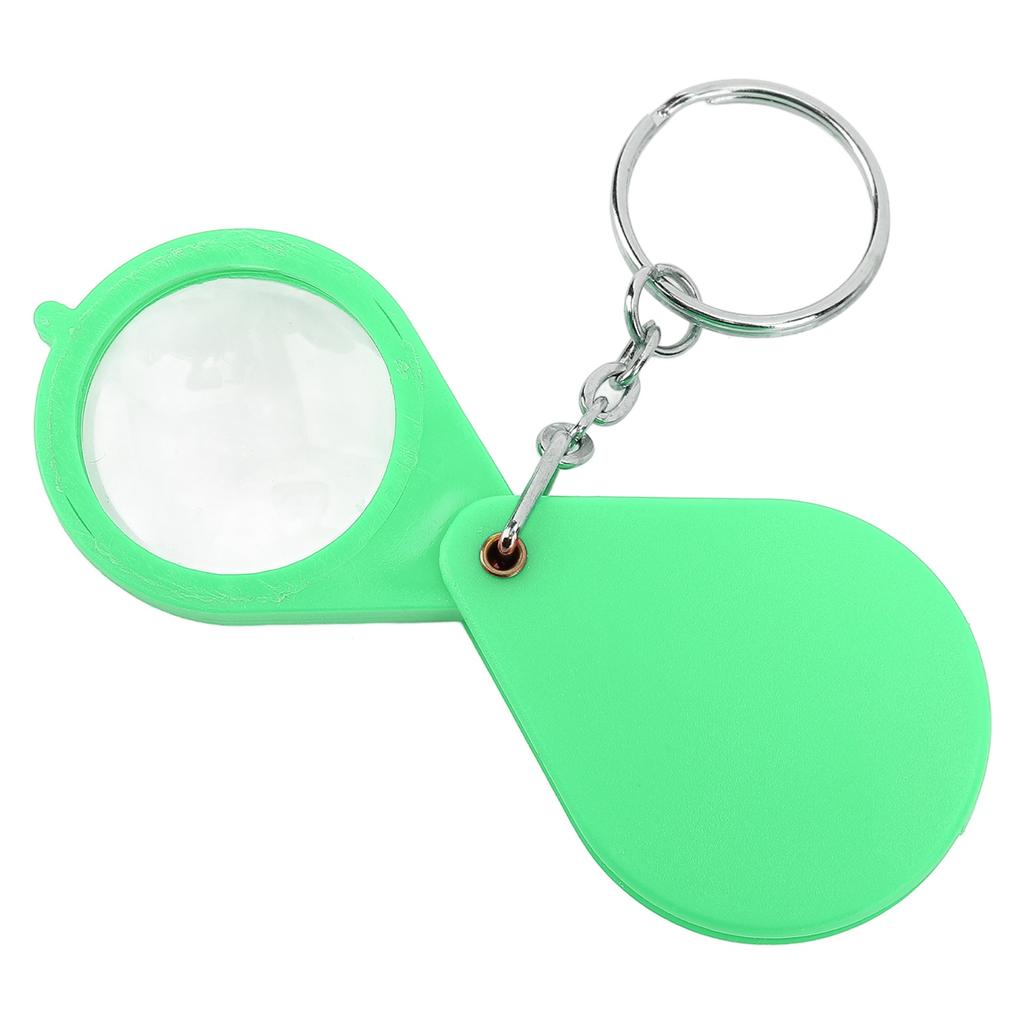 Magnifier Keychain 10X Magnification Foldable Portable Magnifying Glass with Key for Outdoor Reading