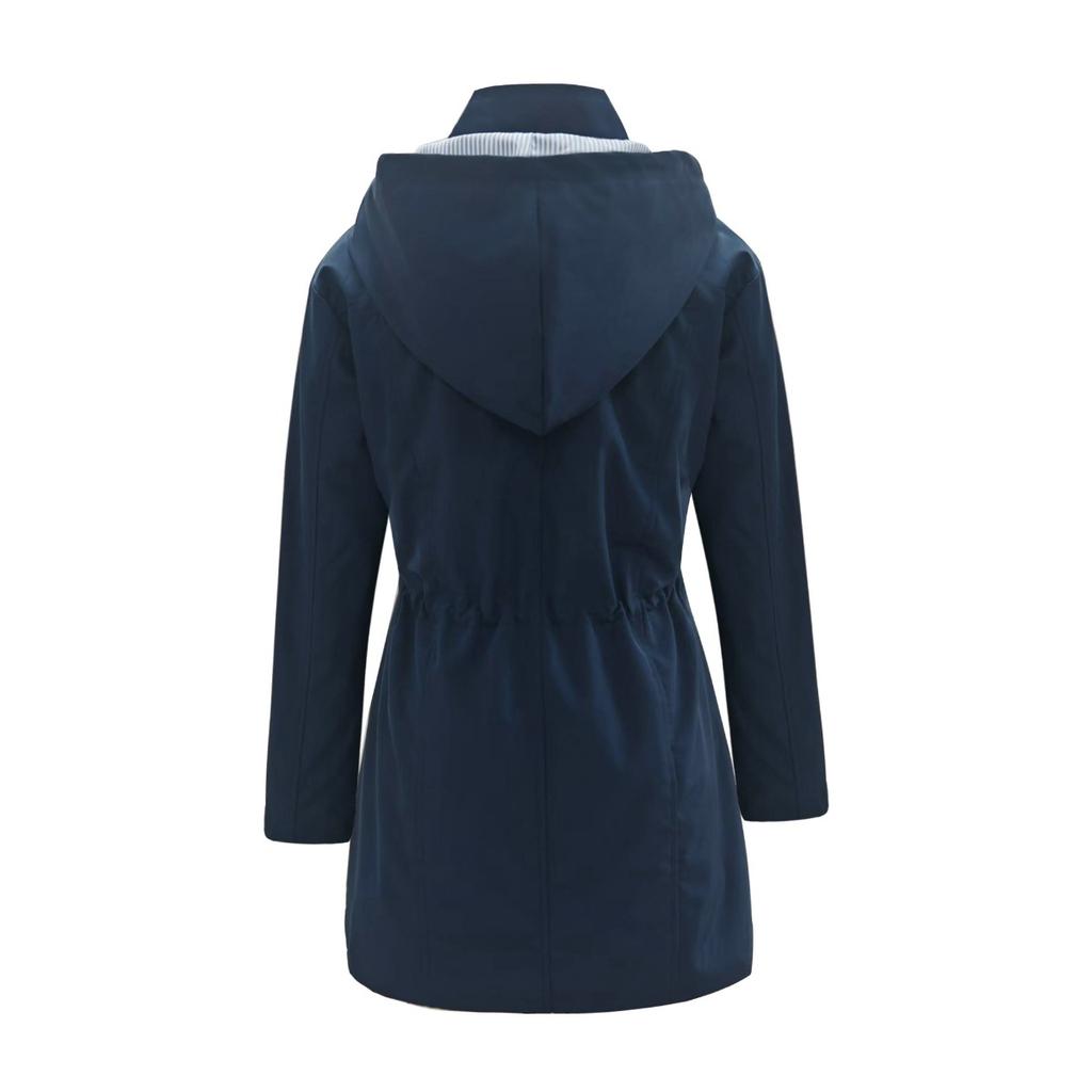 Women's Waterproof Slim Fit Trench Coat Windproof Outdoor Jacket