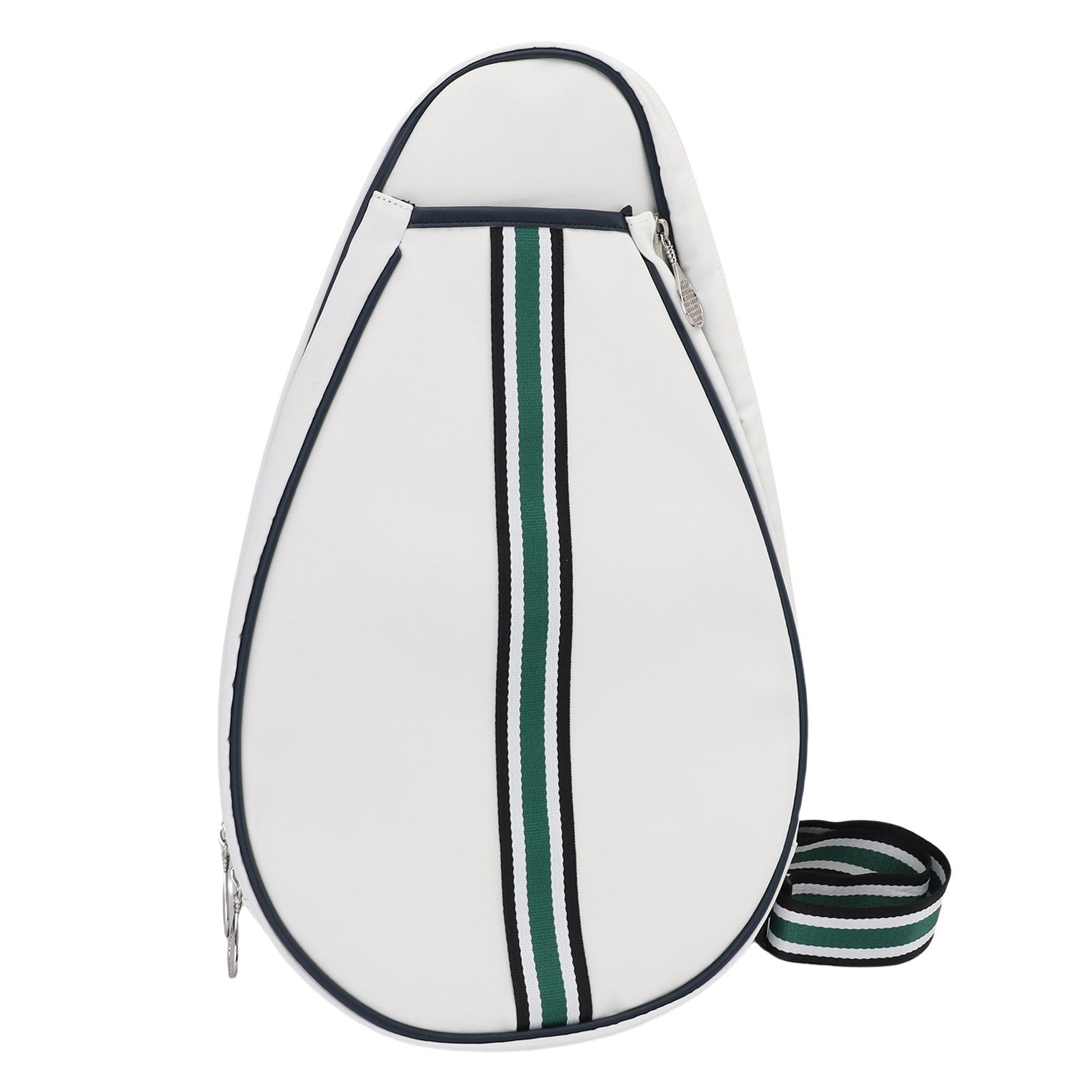 

Теннисная сумка с регулируемым плечевым ремнем для женщин и мужчин, для хранения теннисной ракетки, бадминтонной ракетки, других аксессуаров, холст белый