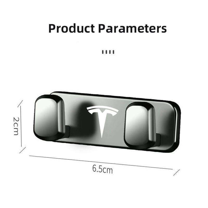 BFNWZ1 1Pcs Car Metal Storage Hook Organizer Interior Accessories For Tesla Model 3 Model S Model X Model Y Cybertruck Roadster SpaceX