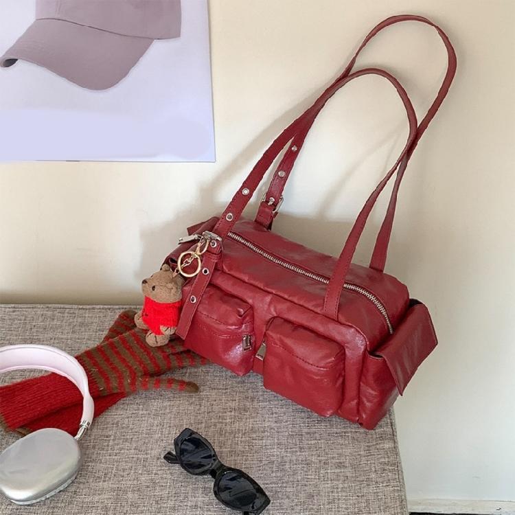 Shoulder Bag Leather Handbags Evening Clutch Purse Pu Leather Slings Purse Handbag Trendy Underarm Bag for Womens Girls