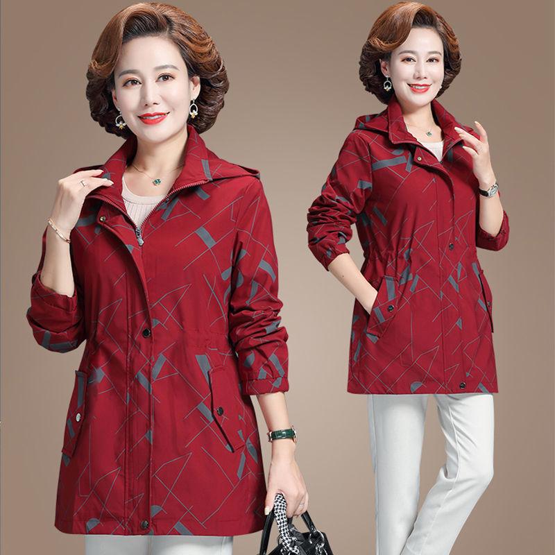 

Женская куртка размера плюс 5XL, женская куртка, осеннее пальто средней длины, ветровка с капюшоном, куртка на молнии, пальто с карманом 4XL коричневый