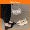 Pointed Toe Shoes With Solid Color And Pleated Design For Casual Daily Wear