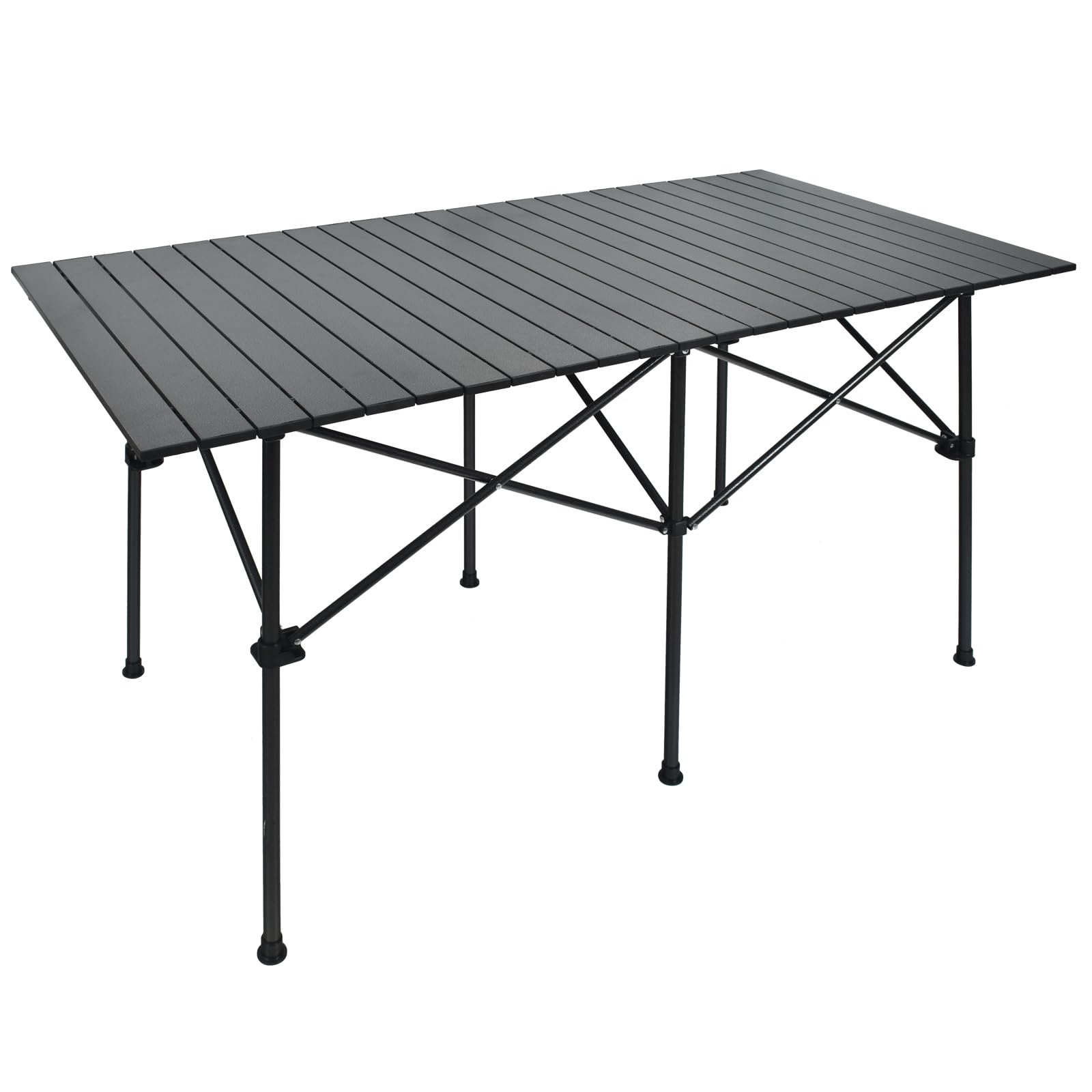 

Fkstyle Table Outdoor Leisure 140cm x 70cm x 70cm Roll Table Picnic BBQ Garden Table [Item]