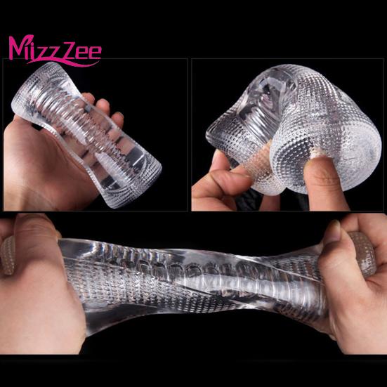 Masturbator Men's Masturbation Cup Transparent Eco-friendly Rubber Men Balanus Endurance Exercise Artificial Vagina