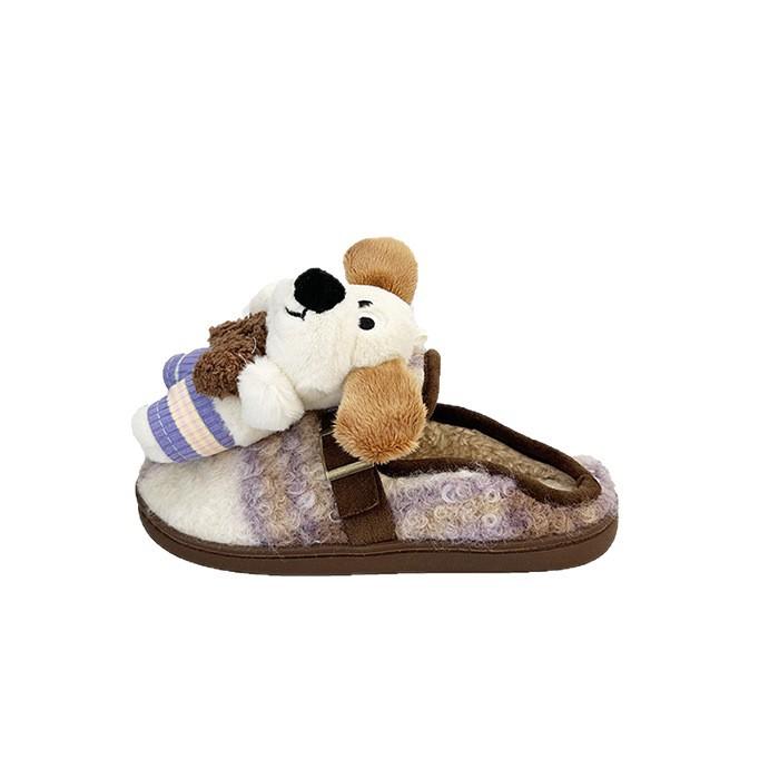 Internet Celebrity Cute Cute Dog Cotton Slippers 2025 Autumn and Winter New Thermal Cotton Slippers Home Out Slippers