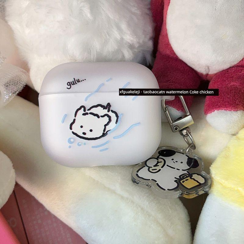 

Earphone Case Pro2 Generation 1/3/4/5 Wireless Bluetooth Case AirPods Protective Case Simple Creative Frosted Silicone Soft New 1234 5 Generation Apple AirPods 4 J69 Dog Swimming