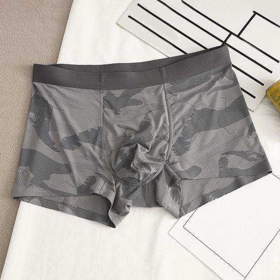 Ropa Interior Bóxer para Hombre Color Sólido U-Convex Calzoncillos Cortos Elásticos de Cintura Media Corte 3D Ajustado Alta Elasticidad Braguitas Uso Diario