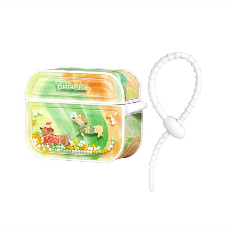 

Чехлы для наушников-вкладышей для Apple Airpodspro второго поколения, магнитный защитный чехол, оригинальный милый чехол для Bluetooth-наушников Airpods3/2/1 с пузырьковыми бусинами Apple AirPods 4 Avocado dachshund dog