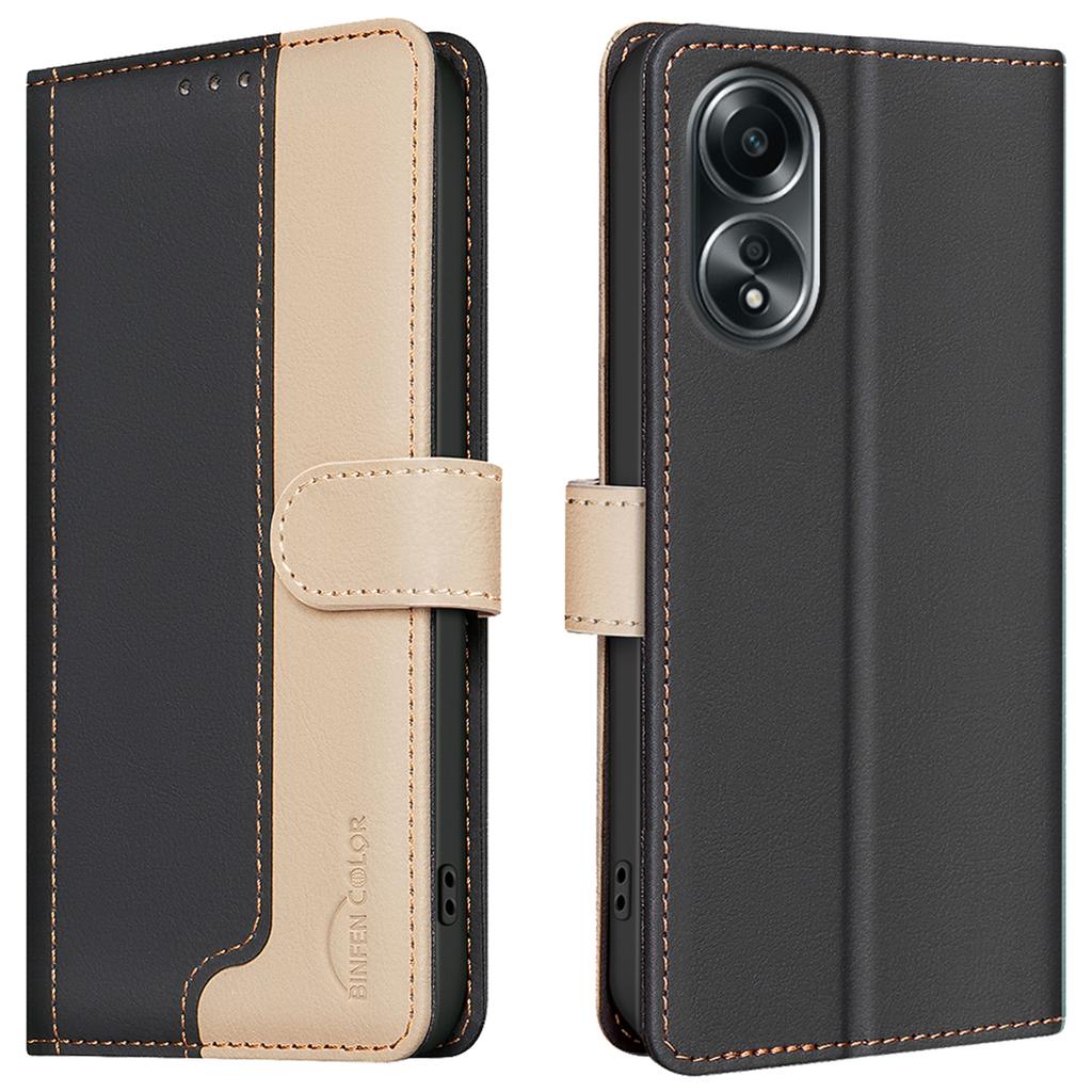 For Oppo A58 4G Case Splicing Color Wallet Leather Cover
