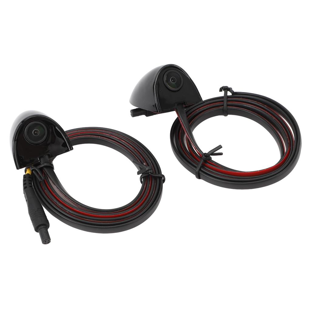 Auto Totwinkelkamera Nachtsicht-Assistenz Klebebefestigung Seitenansichtskamera Überwachungssystem für Kamera (Schwarz)