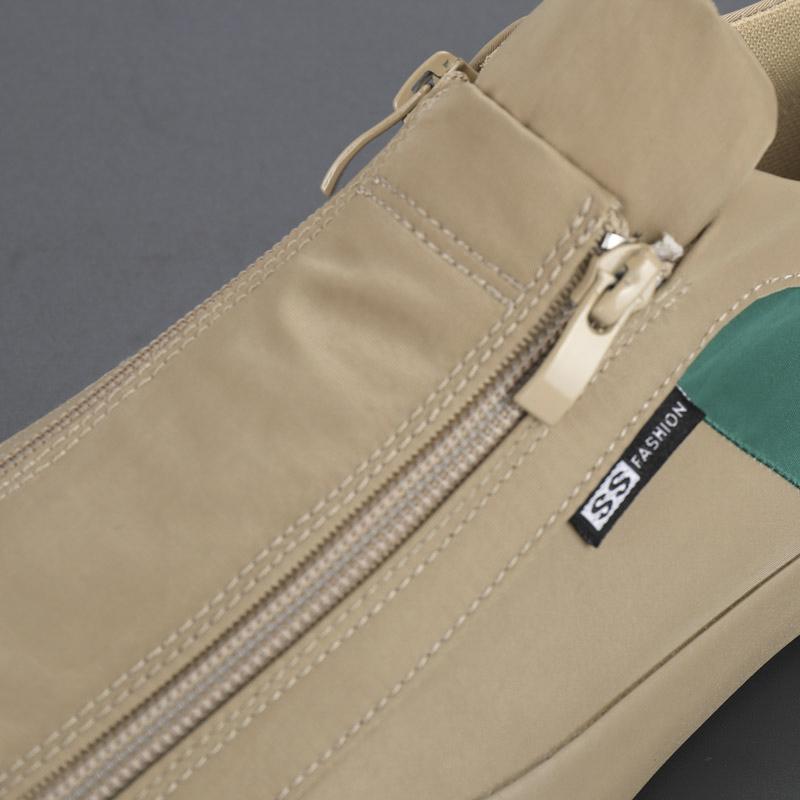 Holfredterse Newest Mens Vulcanize High Quality Casual Flat Canvas Breathable Sneakers Zip Shoes Espadrilles Skateboard Shoes 20846