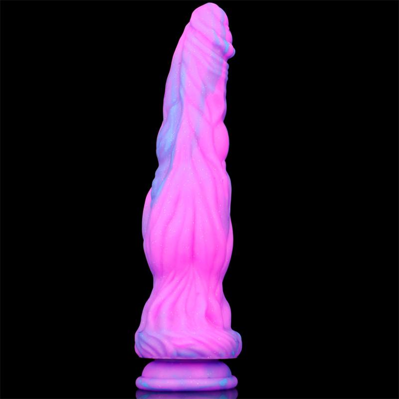 Color Silicone Dildo Liquid Multi-layer Color Transparent Crystal Simulation Penis Adult Products