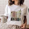 3D Book Printed Short Sleeve T-shirt 3D Book Print Round Neck Short Sleeve T-shirt