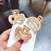 Korean Fashion Woman Elegant Hair Claw Barrettes Girl Metal Geometric Hollow Out Headwear Hair Accessories Crab Hair Clips