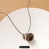 Female Acorn Pendant - Simple Long Sleeve Sweater Chain - Retro Knitted Necklace Accessory