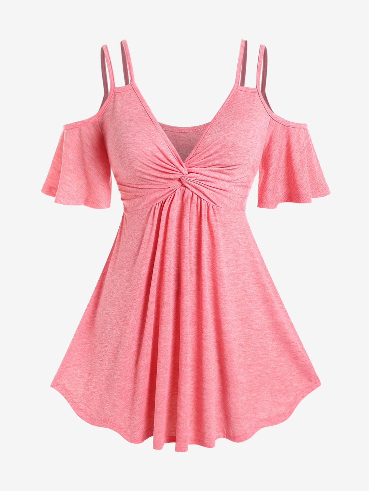 

Топ Rosegal размера плюс с открытыми плечами