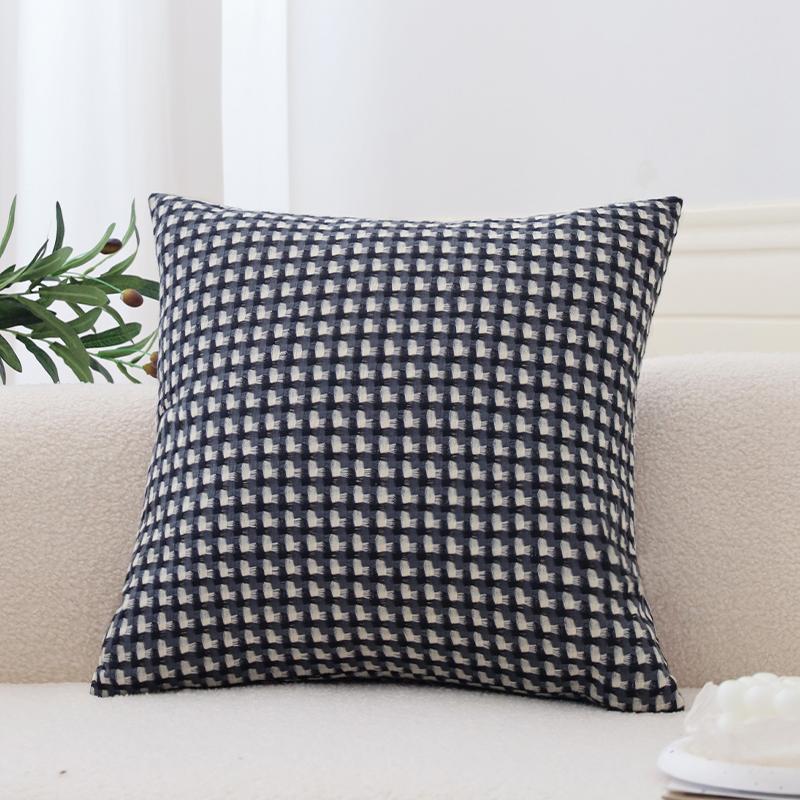 Simple Yarn-Dyed Jacquard Pillow Case Light Luxury Cushion Cover 45x45cm For Nordic Style Hotel Decorative Sofa Cushions