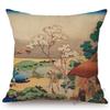 Asian Art Great Wave Woodblock Painting Hokusai Japanese Artist Culture Decoration Pillow Case Cotton Linen Sofa Cushion Cover