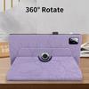 Case + Tempered Glass for Xiaomi Pad 8 /8 Pro/7/7 Pro/9, Rotating Synthetic Leather Embossed Tree Purple