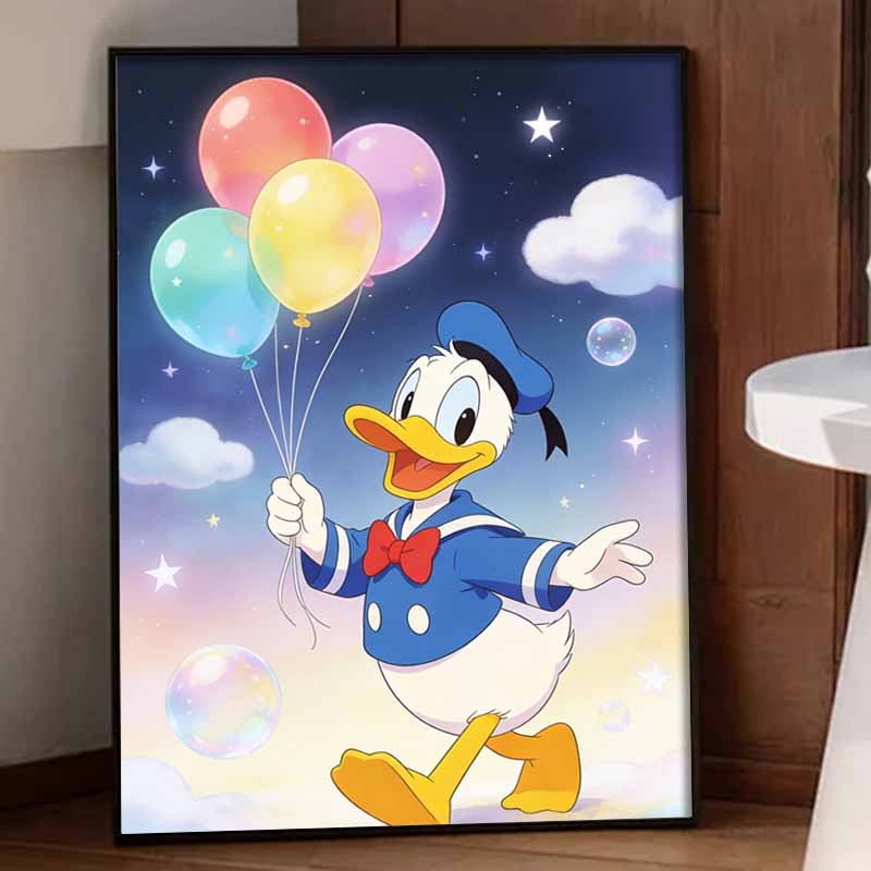 Disney Donald Duck Balloons Diamond Paint Painting Art Kit Handmade DIY5D Home Decor Gift