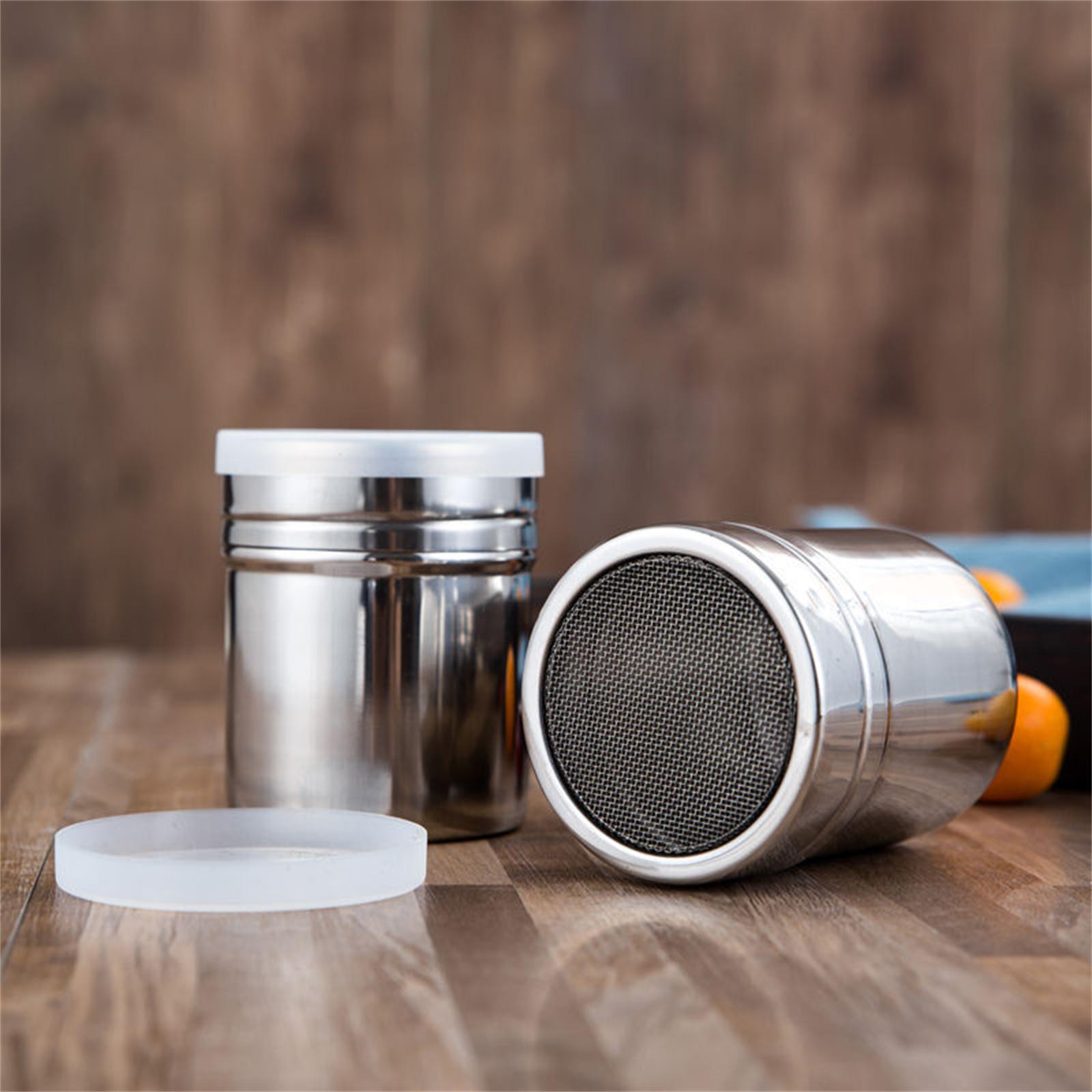 

Food,Grade Seasoning Containers Kit , Barbecue Seasoning Jars, Pepper Jars, Fine Mesh Shakers for Sugar/Cocoa/Matcha Powder Storage One Size срібний