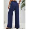 Women's Casual French Comfortable Straight Leg Wide Leg Pants with Pockets for Women