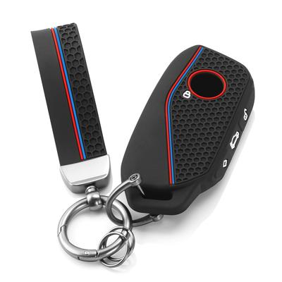 For BMW Series 5 530Li X5 G05 U11 X1 U06 G81 M3 LCI Ix X7 I7 XM Series 7 740Li IX40 Silicone Car Key Case Cover Holder Keychain