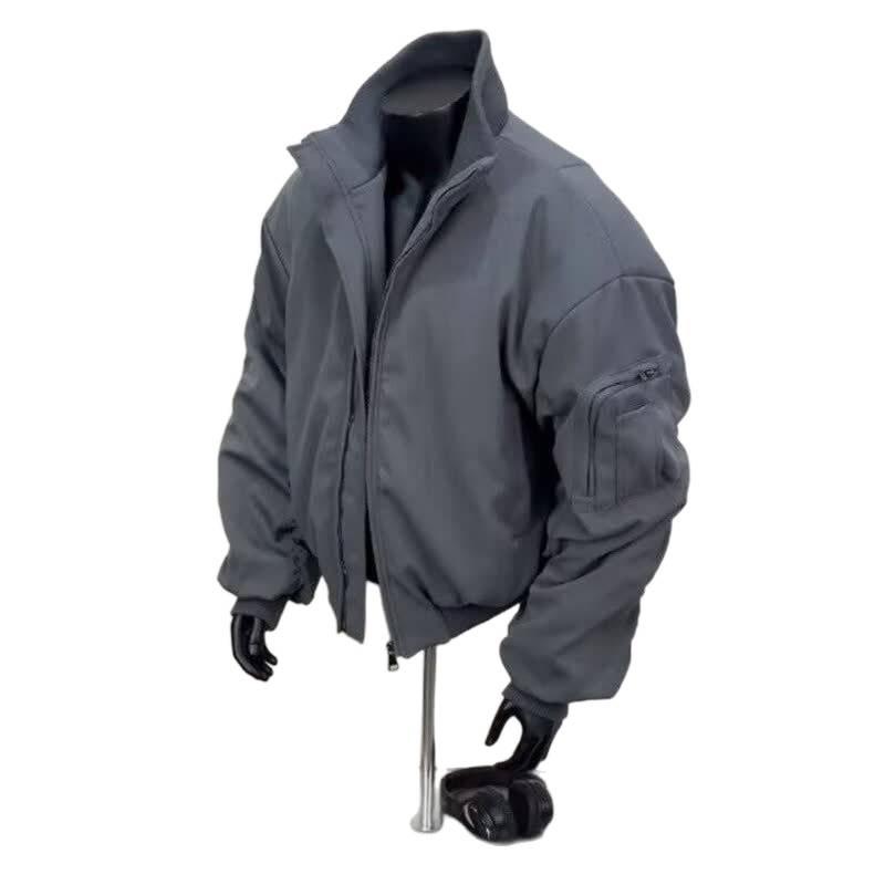 Men's Spring & Autumn Flight Jacket: American High Street Silhouette Windbreaker Coach Baseball Jacket